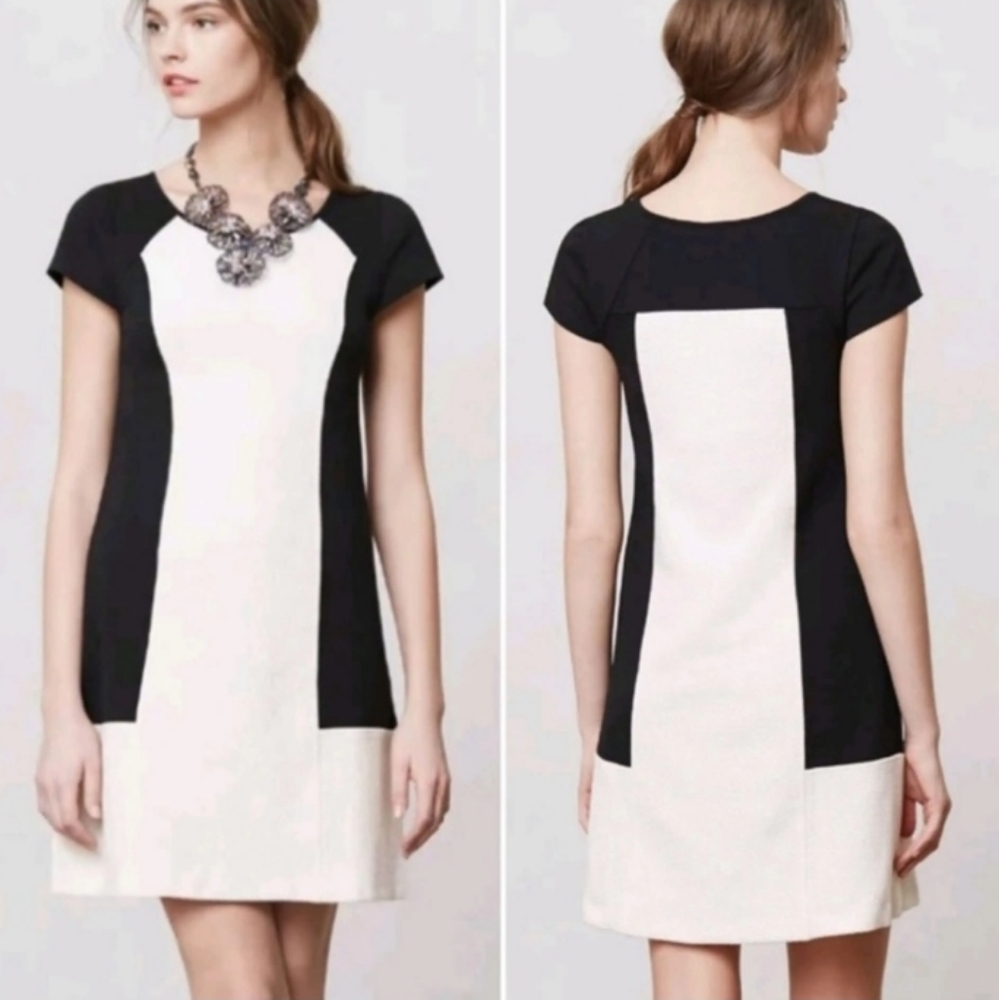 Maeve, Corby Textured Shift Midi Dress ANTHROPOLOGIE size S